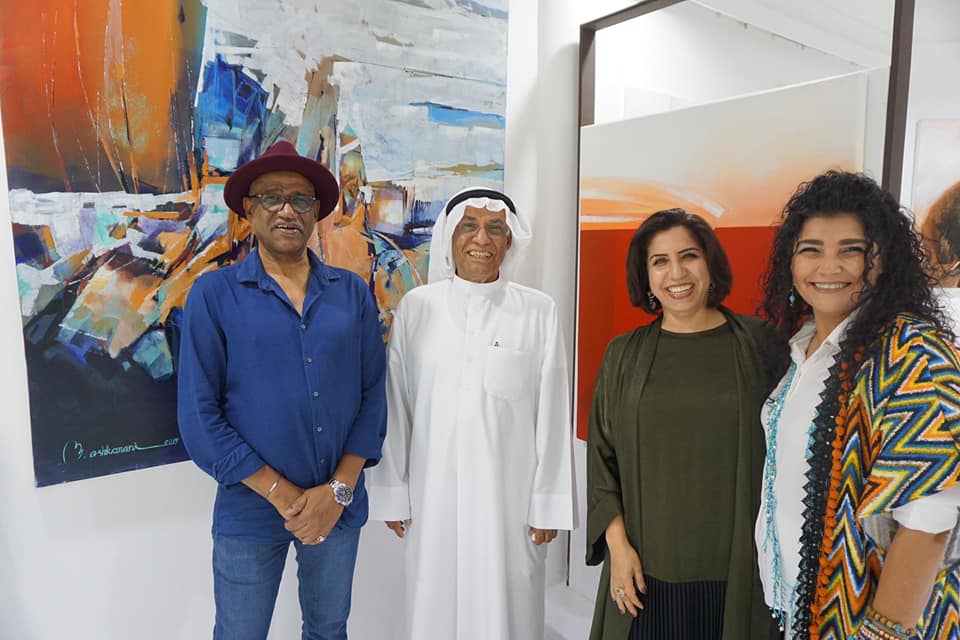 With Artists at the Exhibition Opening
